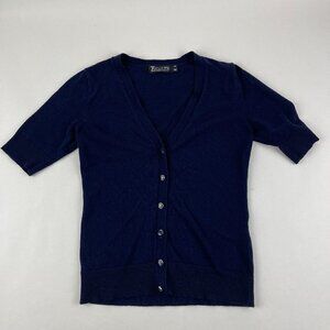 7th Avenue Design Studio New York & Company Sweater Womens XS Blue Short Sleeve
